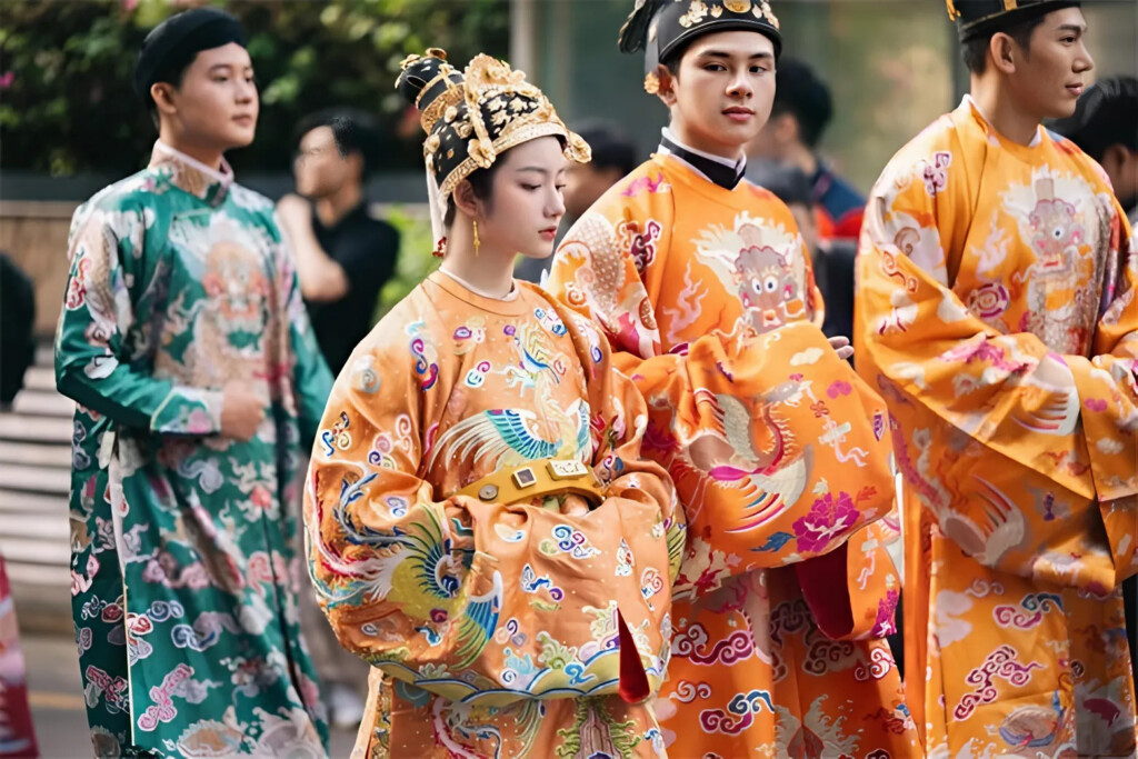 Áo dài - a recreation of Empress Nam Phuong's style