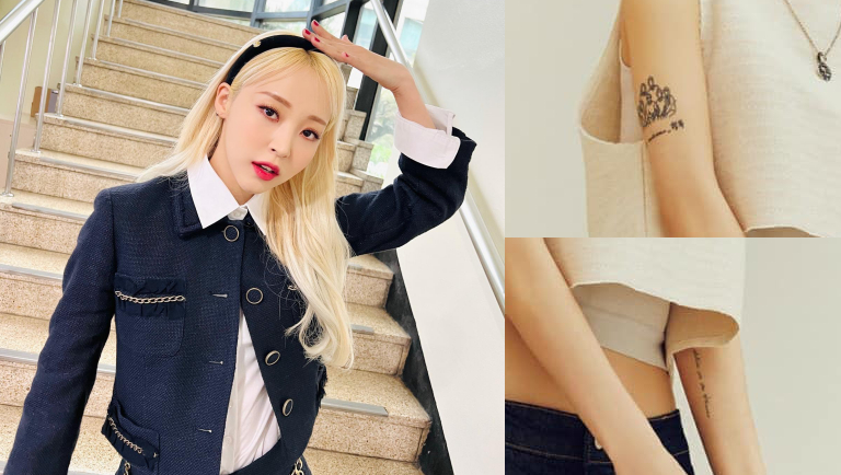 Moonbyul's back tattoo