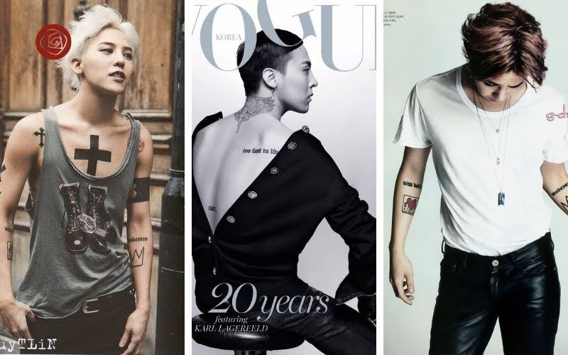 G-Dragon tattoos K-Pop Idols