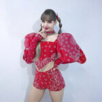Lisa's Red Paisley Outfit