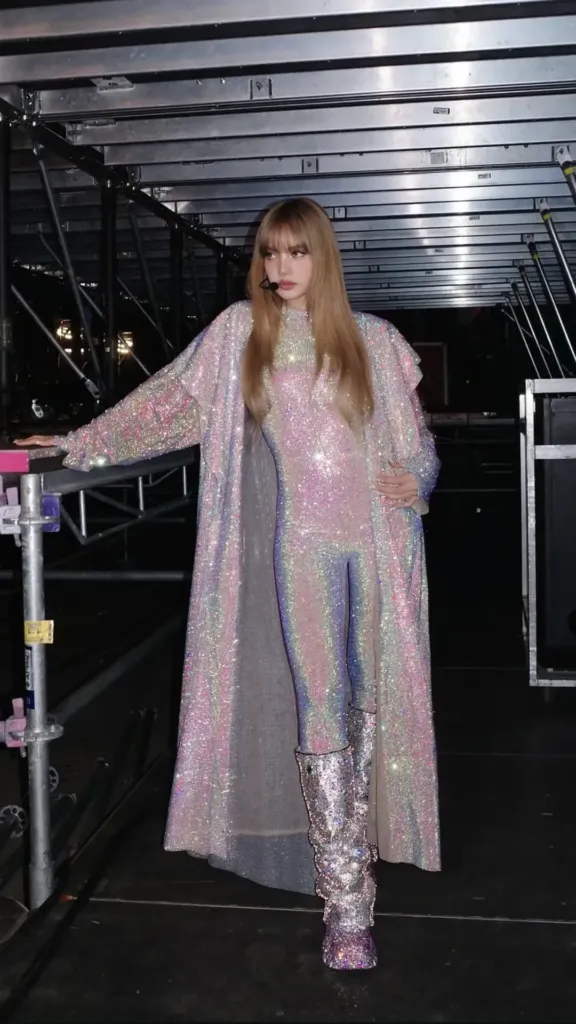 Lisa in Giuseppe Di Morabito bodysuit for “Thunder”