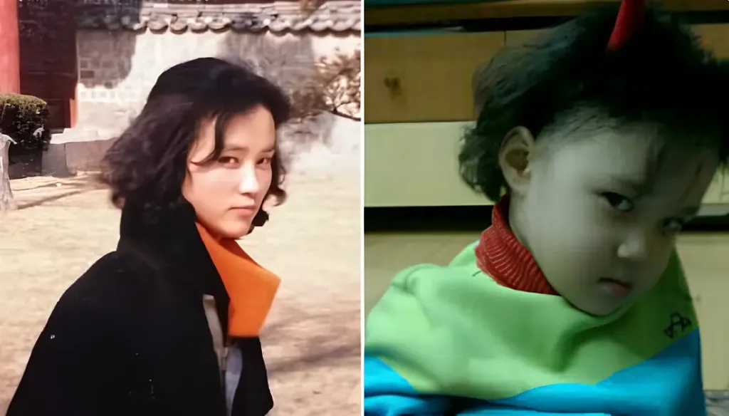 Winter and her mom in childhood