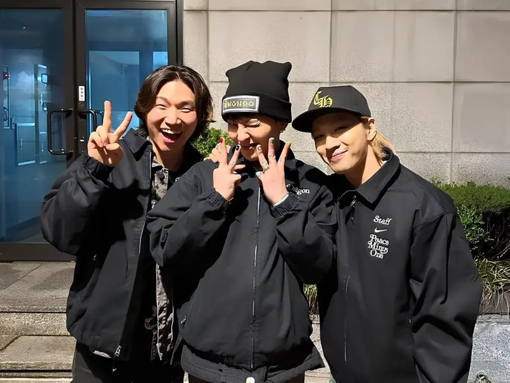 BIGBANG members G-Dragon, Taeyang, and Daesung